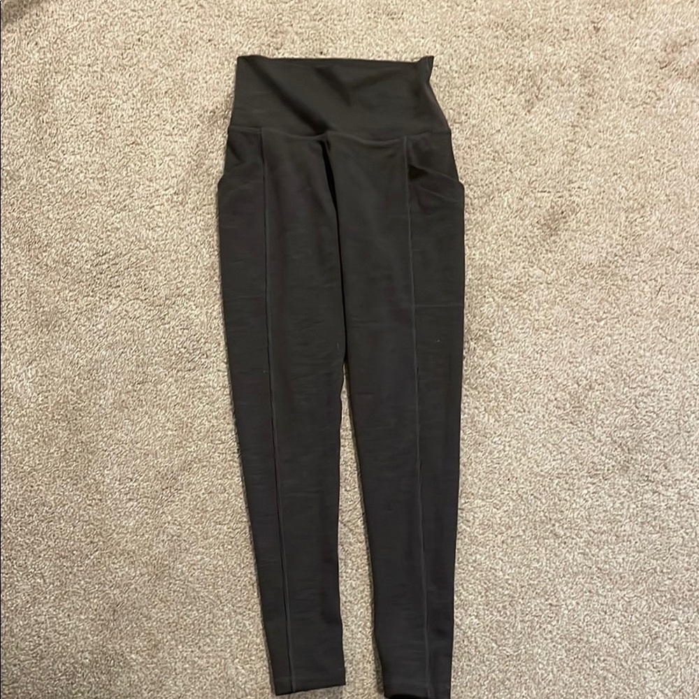 Prana Charcoal Leggings High-Waisted Stretchy